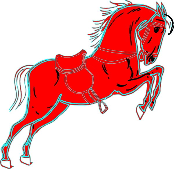 Red Horse Clipart (600x582)