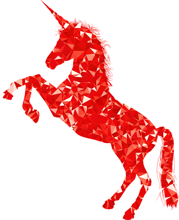 Mustang Mascot Logo 9, Buy Clip Art - Red Unicorn (584x720)