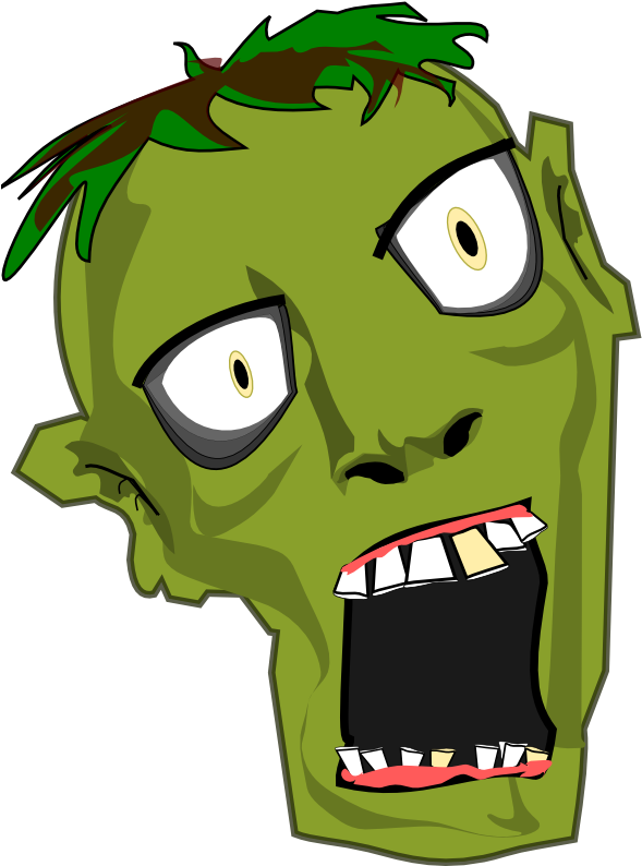 Free Zombie Head Clip Art - Clip Art (686x800)