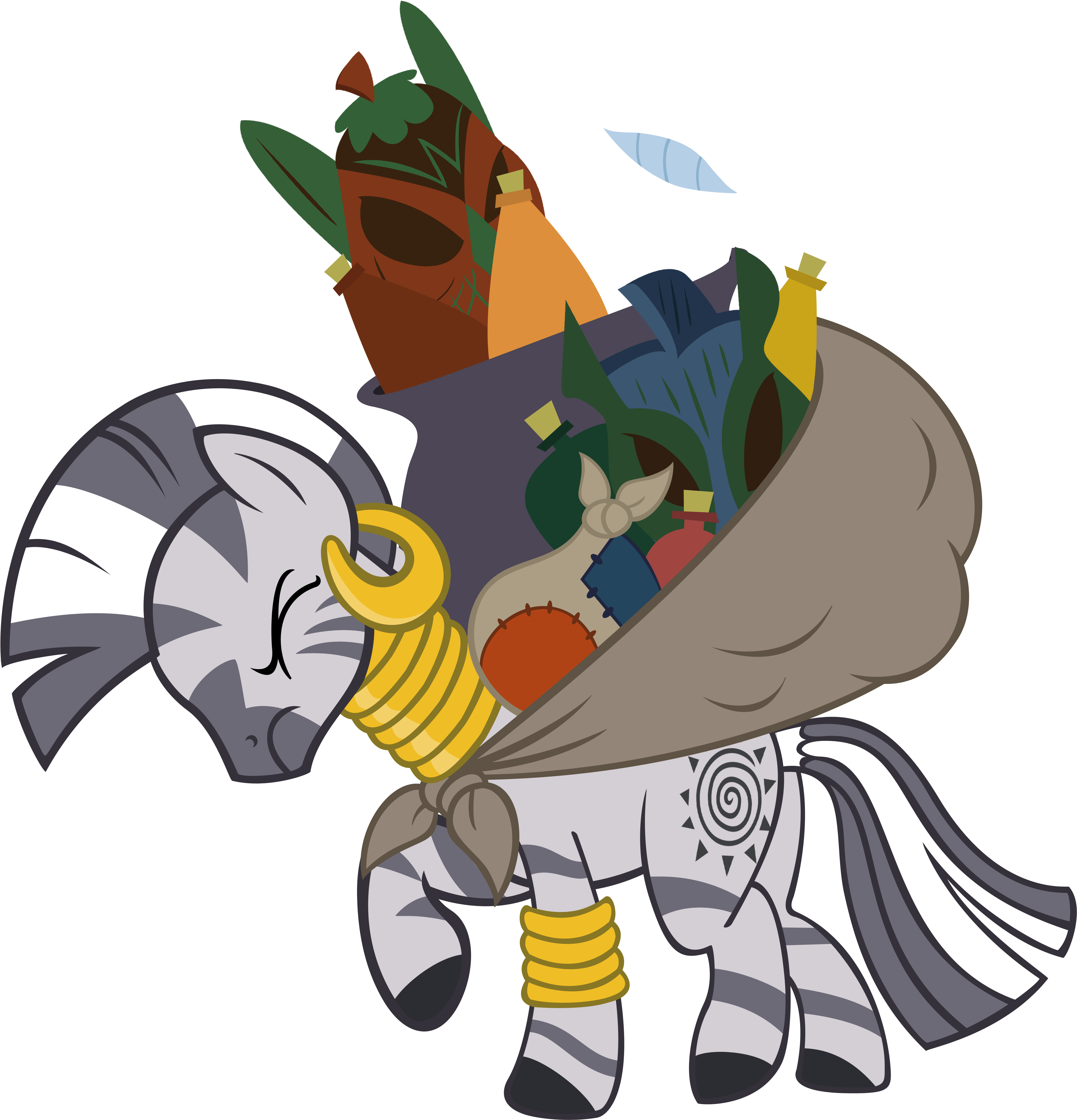 Zecora Carrying Stuff By Sofunnyguy Zecora Carrying - Mlp Zecora Vector (5000x5000)
