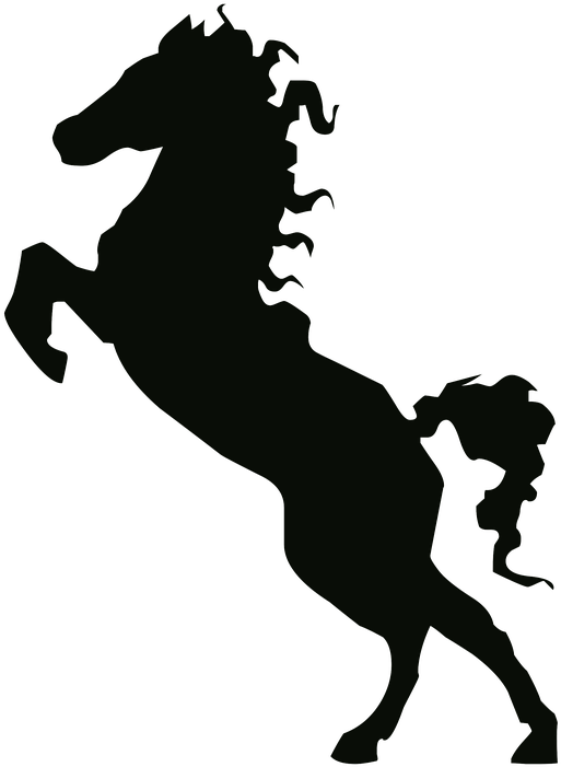 Simple Dragon Outline 16, Buy Clip Art - Stallion Silhouette Png (532x720)