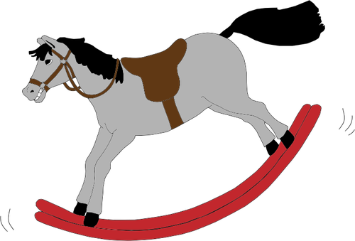 Clipart Vectoriels De Cheval À Bascule - Cheval A Bascule Clipart (500x339)