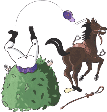 Chute Du Cheval - Horse Accident Clipart (389x400)