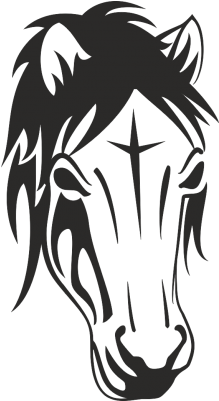 Sticker Adhésif Tête De Cheval - Horses Head Vector (400x400)
