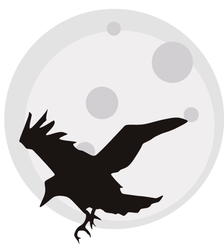Pin Full Moon Clipart - Raven Silhouette (921x1001)