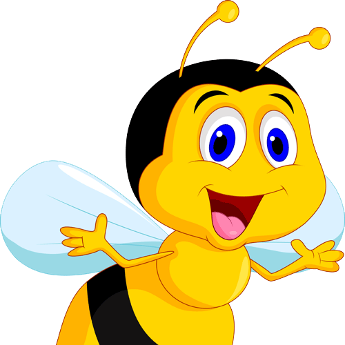 Cartoon Honey Bee Clip Art - Animated Images Of Honey Bee (500x500)