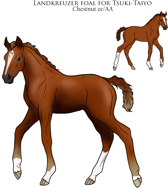 Landkreuzer Foal For Tsuki-taiyo By Dyatori - Sorrel (712x768)