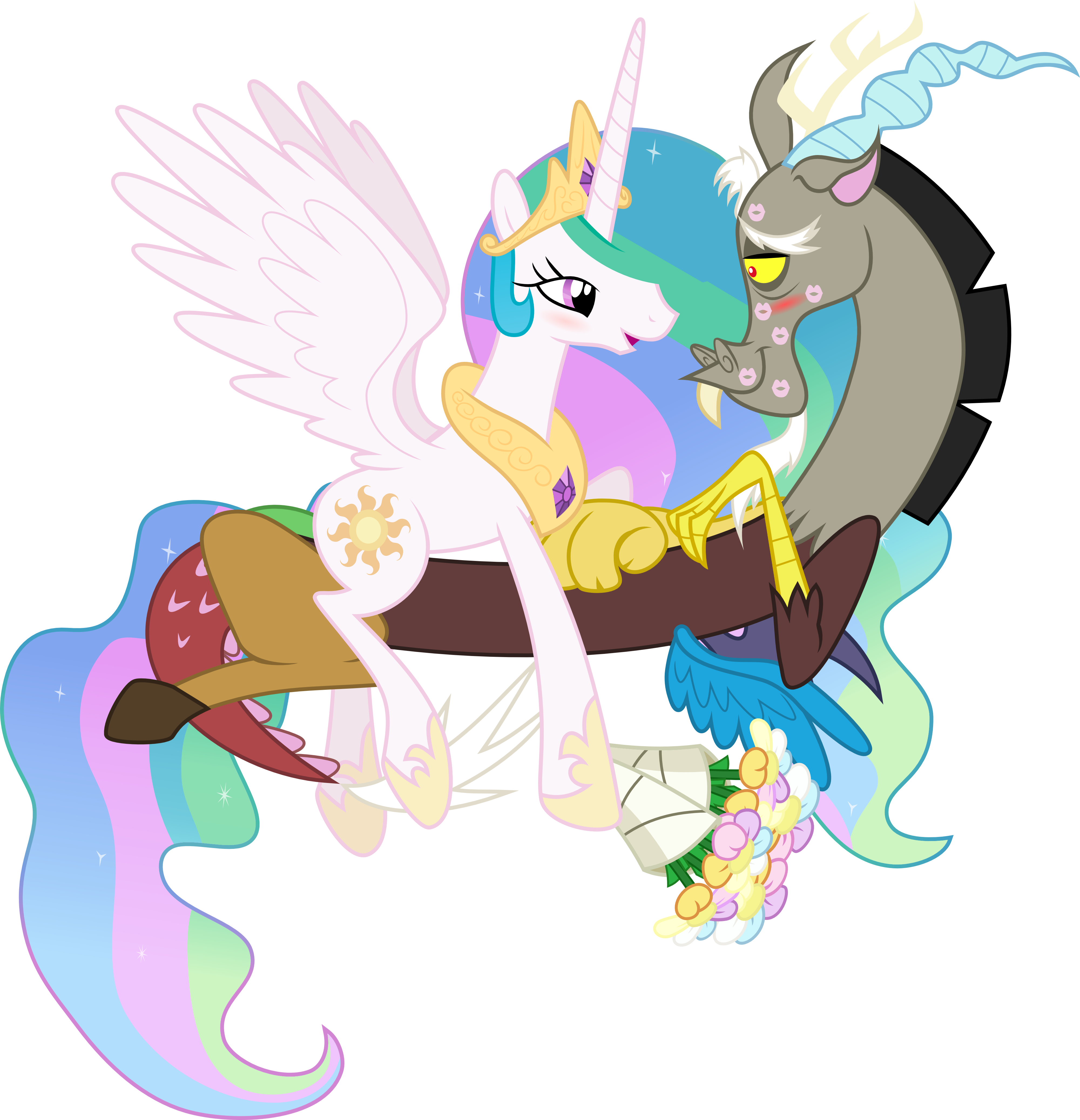 Celestia X Discord By Jeatz-axl - Princess Celestia (4000x4147)