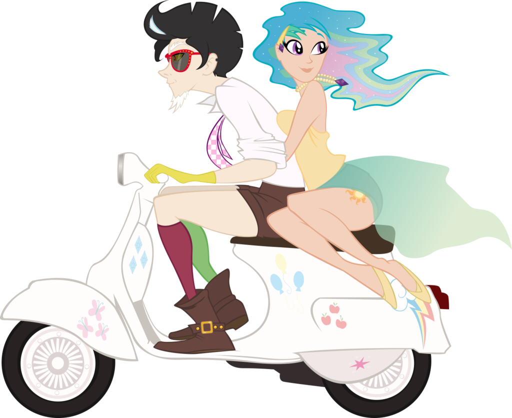 Discord And Celestia - Equestria Girls Celestia And Discord (1024x836)