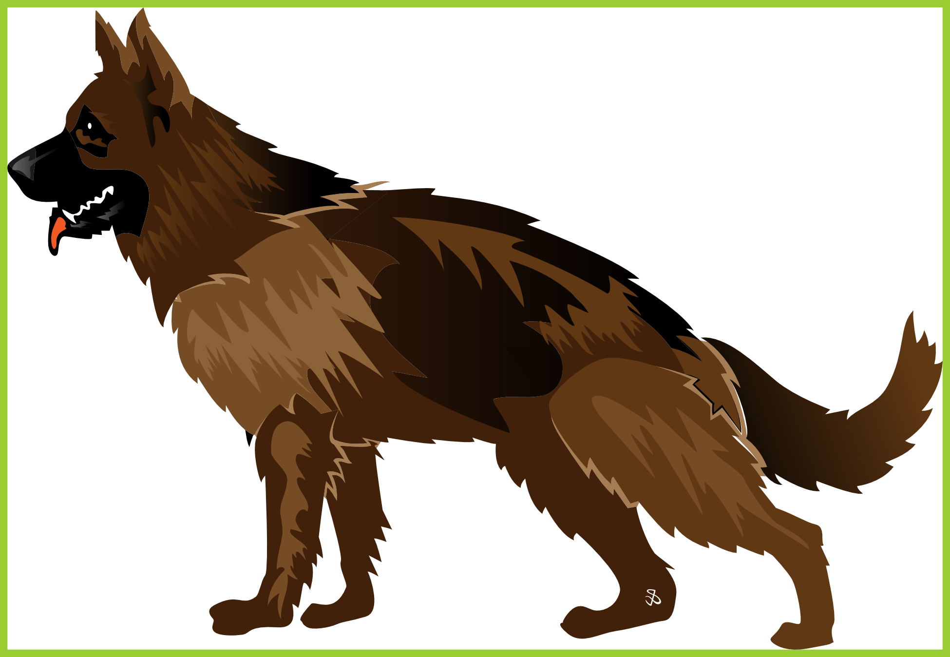 Dog Cartoon Dog Cartoon Names Best German Shepherd - German Shepherd Dog Cartoon (1950x1348)