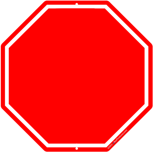 Don&quit Clip Art - Blank Stop Sign (500x500)