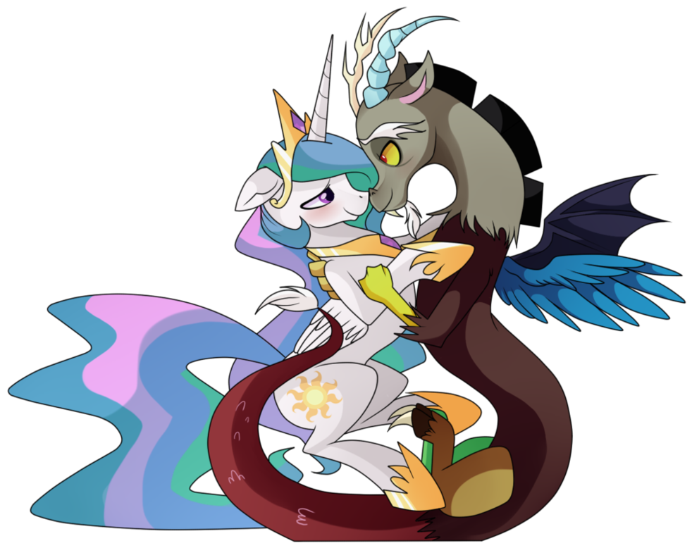 Discord - Celestia And Discord Art (997x802)