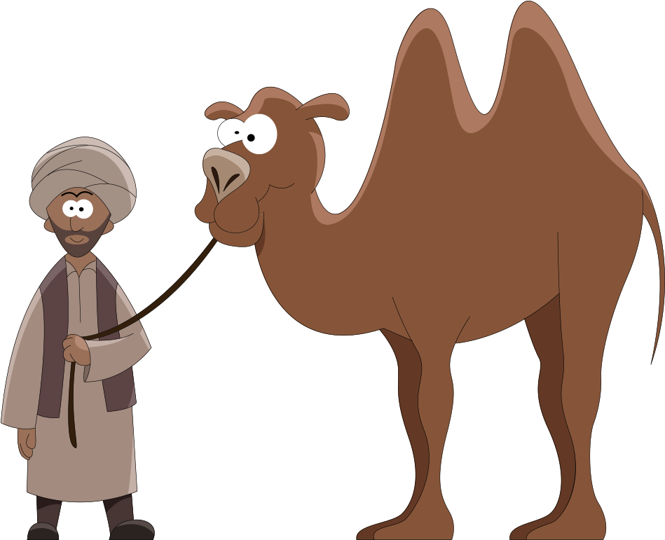 Dromedary Cartoon Royalty-free Clip Art - Camel Cartoon (1000x1000)