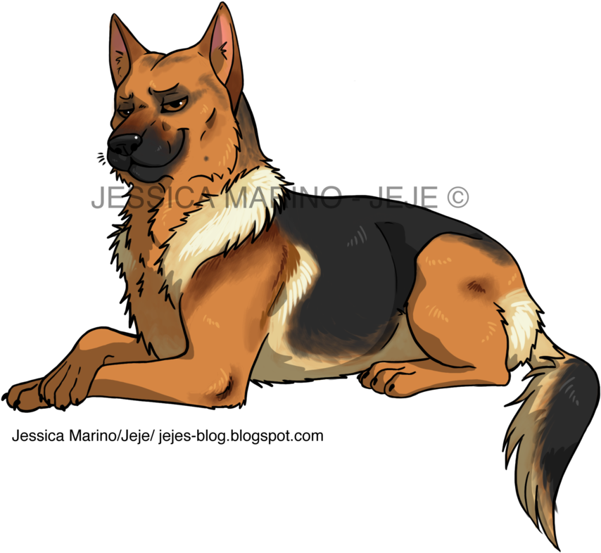 German Shepherd By J - German Shepherd (900x827)