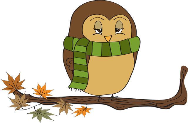 Colorful Clip Art For The Fall Season Fall Owl Male - Clip Art (640x419)