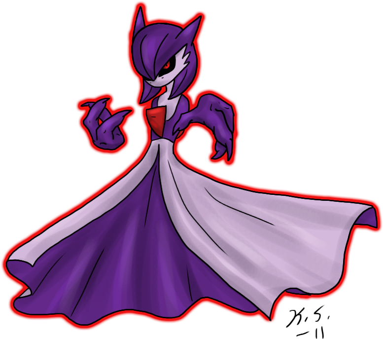 Haunter Gardevoir Hybrid By The Clockwork Crow - Gardevoir And Haunter Fusion (800x718)