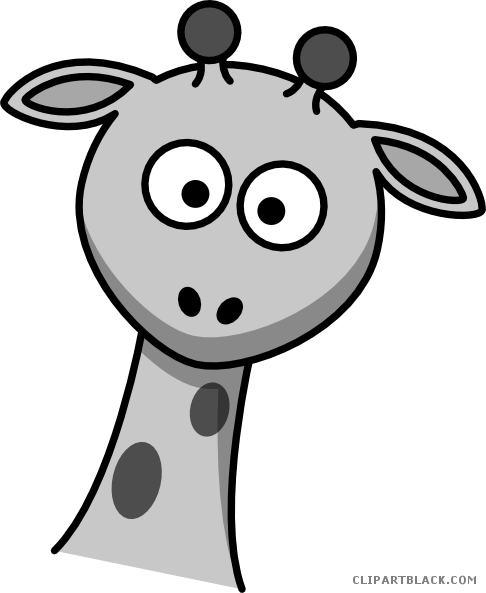 Cartoon Giraffe Animal Free Black White Clipart Images - Love My Daddy. Popular Saying. Giraffe. - Mouse Pad, (486x593)