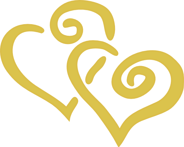 Gold Hearts Clip Art At Clker - Clip Art Gold Heart (600x481)
