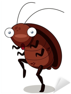 Illustration Of Cockroach Cartoon Get Out Sticker • - Cockroach Cartoon (400x400)