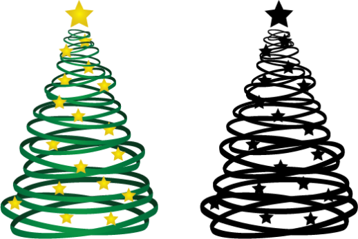 Graphic Christmas Tree - Arvore De Natal Fita (518x347)