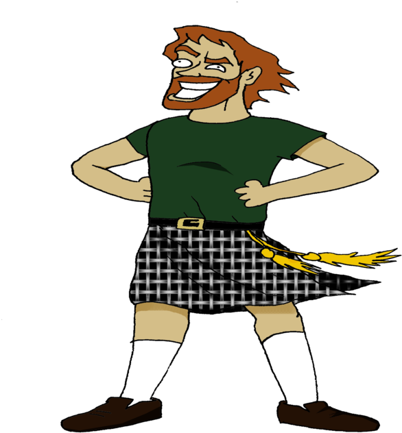I - Man In Kilt Cartoon (900x900)