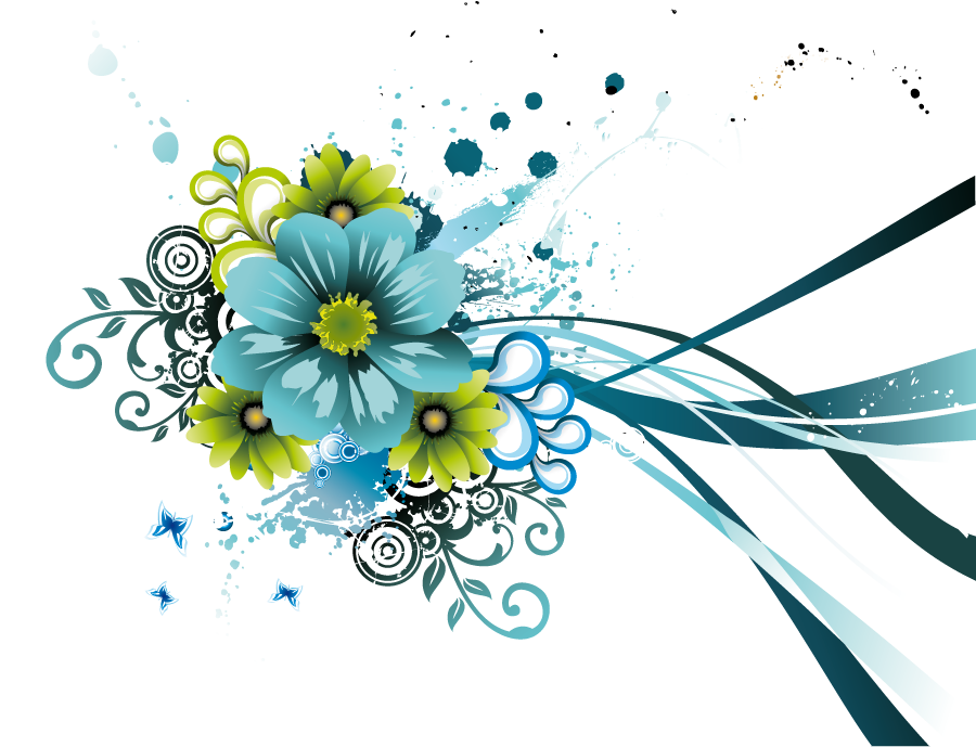 Flower Desktop Wallpaper - Vector Floral Png Hd (900x689)