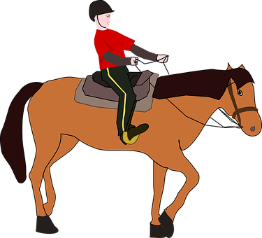 Cavalier, Horseman, Equestrian, Horse - Horse Riding Cartoon (375x340)