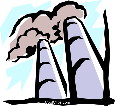 Smokestacks Royalty Free Vector Clip Art Illustration - Soot Clipart (480x444)