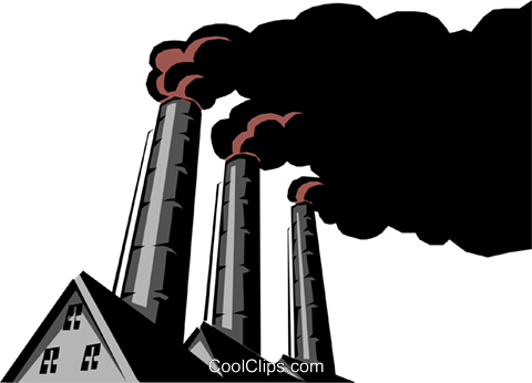 Pollution Royalty Free Vector Clip Art Illustration - Illustration (480x346)