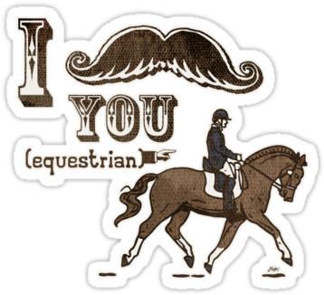 I Moustache You Equestrian - Black And White Wedding Custom Name Badge Button Badge (375x360)