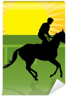 Jockey Silhouette Shower Curtain (400x400)