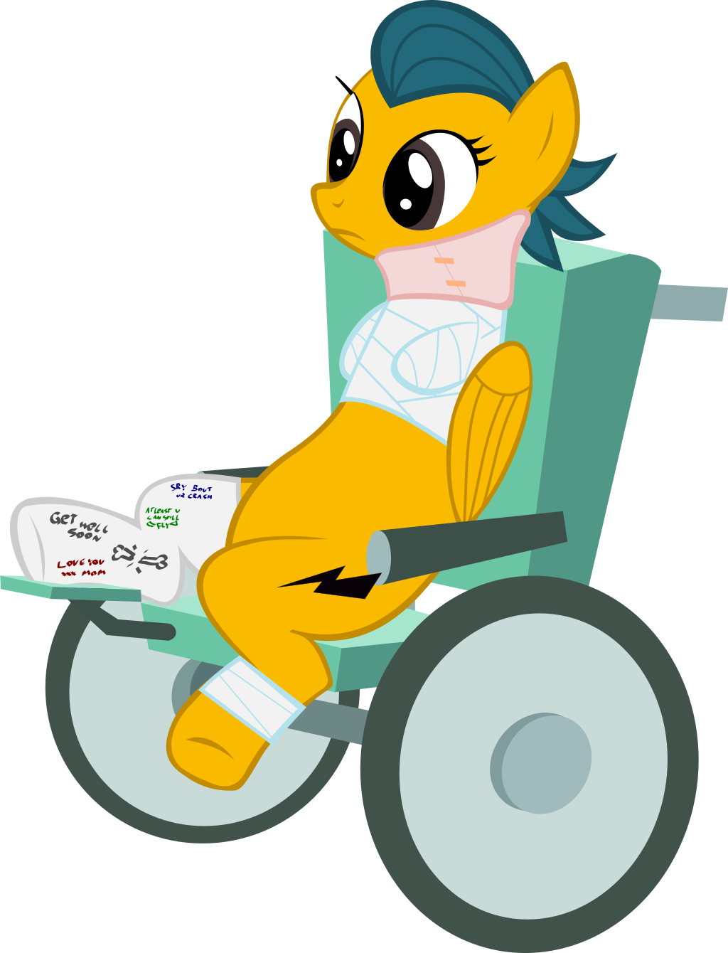 Nursey, Bandage, Cast, Derpibooru Exclusive, Hospital, - Cartoon (1024x1340)