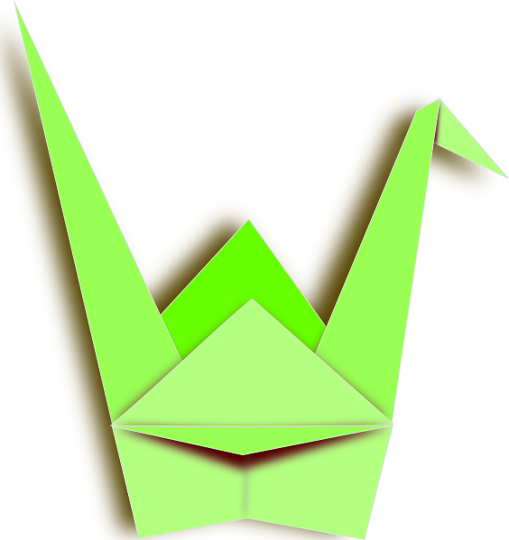 Clipart Paper Crane (564x599)