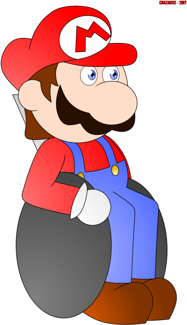 Wheelchair Mario By Crazautiz - Mario In Wheel Chair (712x1122)