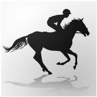Horse Racing Silhouette (400x400)