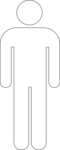 Male Toilet Sign White (240x593)