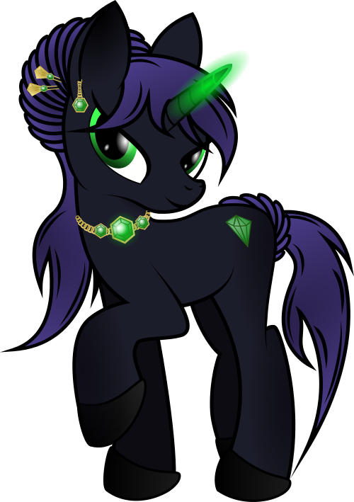 Emerald Gaze - My Little Pony Emerald Gem (500x709)