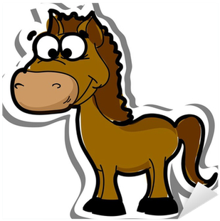 Aufkleber Cute Cartoon-pferd Vektor • Pixers® - Animales De Granja Caricatura (400x400)