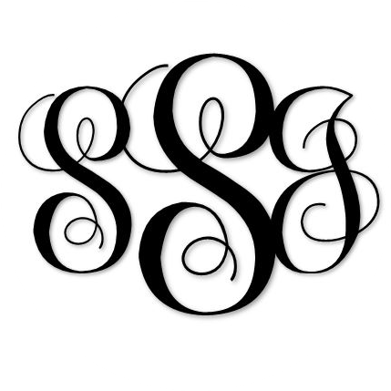 About Me - Sissylittle Graceful Monogram Wall Decal Color: Black (537x434)