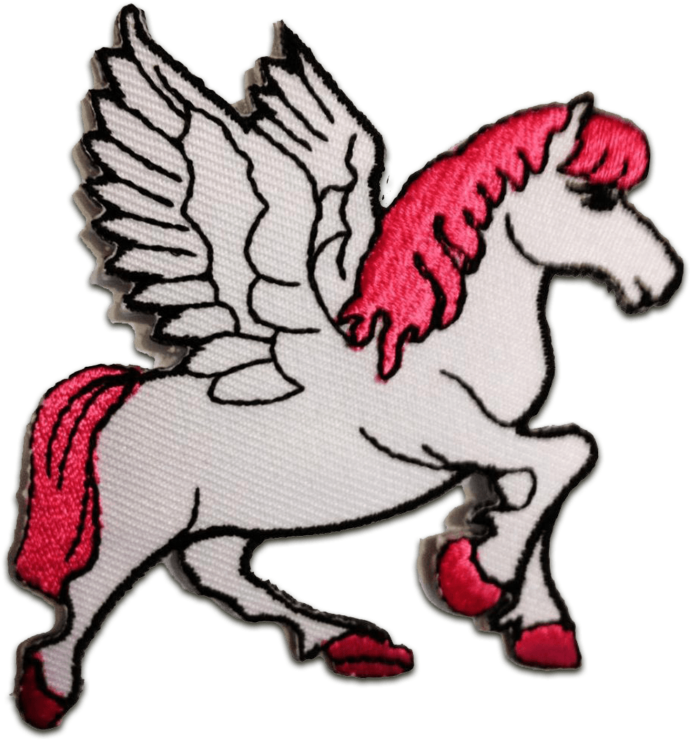 Aufnäher / Bügelbild - Pegasus Unicorn Fantasy Horse 70s Retro Appliques Hat (1100x1100)