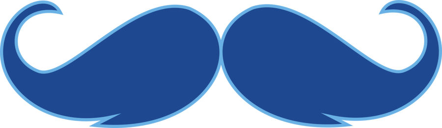 Aztoobcrx Blue Mustache Clipart - Circle (900x262)