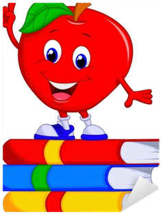 Cute Apple Cartoon Pointing Its Finger Sticker • Pixers® - Manzana En Acaricatura (400x400)