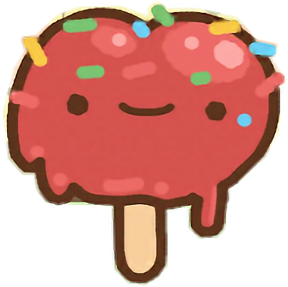 Clawbert Cute Kawaii Cartoon Apple Stick Sugar Caramel - Clawbert Cute Kawaii Cartoon Apple Stick Sugar Caramel (404x402)