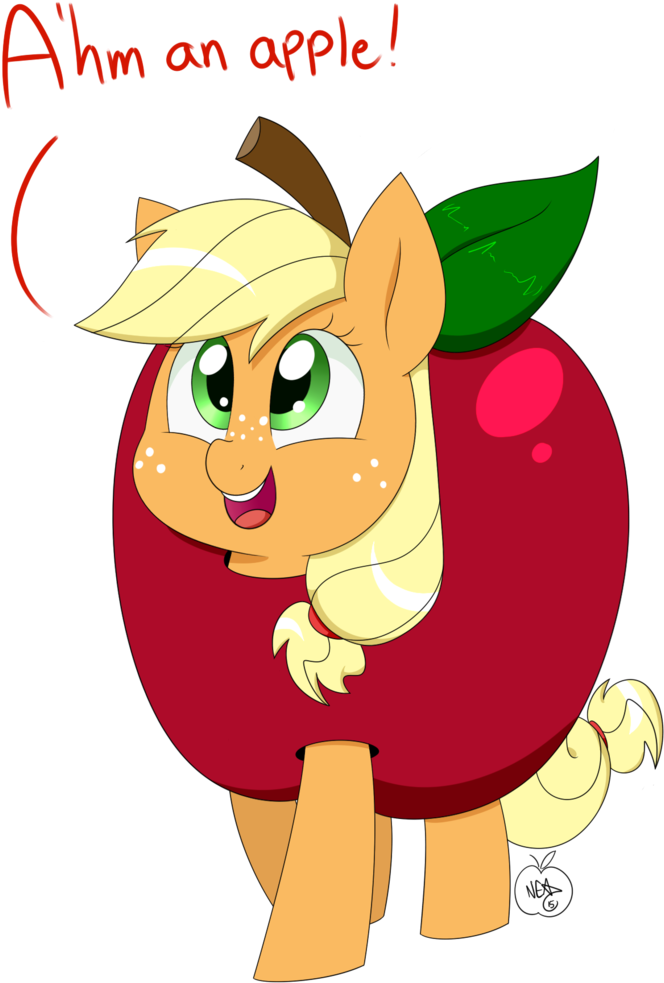 An Adorable Apple - Cartoon (853x1024)