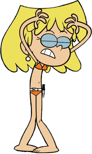 Lori Loud Bond Girl Bikini Closed Eyes - Loud House Lori Bikini (322x536)