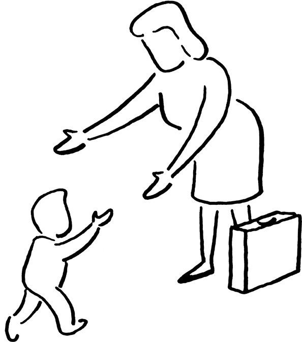 Single Mother Clip Art - Mom And Son Cartoon Png - (600x675) Png Clipart  Download