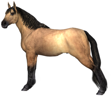 Horse Brown Animal Equestrian 3d Farm Rend - Tier Png (421x340)