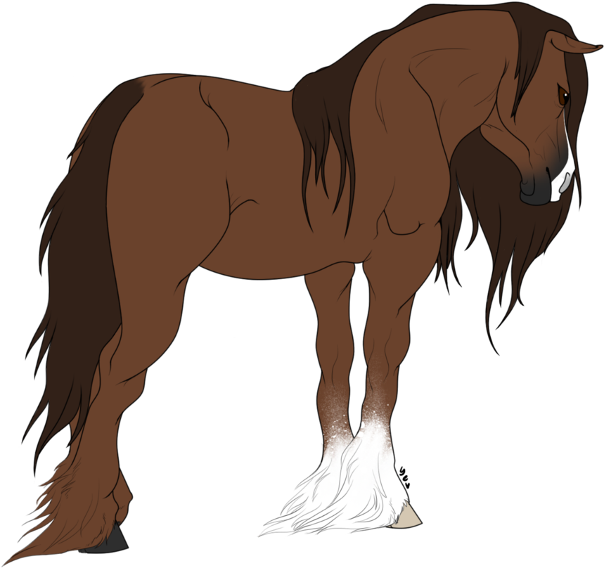 Free Psd Draft Horse Lineart By Wolfpawdoptables - Horse (900x887)