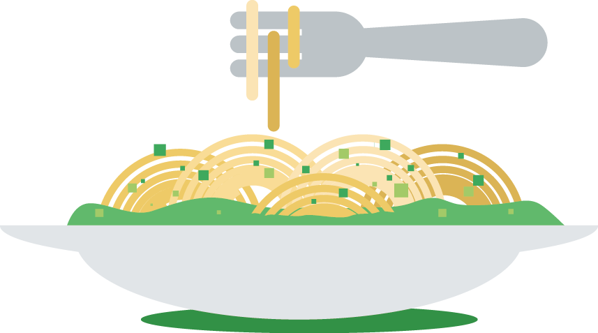 Vector Fork Pasta Dish - Graphic Design (857x477)