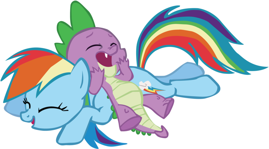 My Little Pony Friendship Is Magic Princess Rainbow - Spike (900x696)